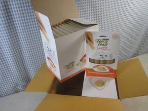 lot 43 image: (C-3) Purina Fancy Feast Savory Puree Cat Treats Salmon & Tuna - 2 Inner Boxes of 15 Packets with 4 Pouches Each (120 Treats Total) Past Date