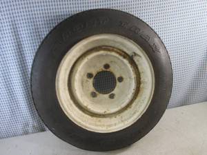 lot 54 image: (BR1) 5-Lug Trailer Wheel with Sport Trax Tire 4.80 - 12 (Needs Air)