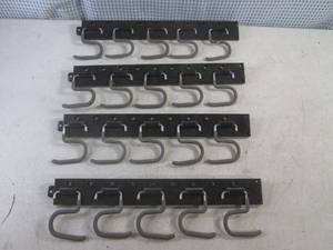 lot 56 image: (H-1) 4 Garage Tool Storage Hanger Racks