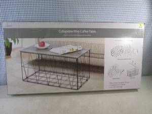 lot 68 image: (D-1) Collapsible Wire Coffee Table