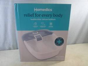 lot 91 image: (EW5) Homedics Bubble Bliss Deluxe Footbath with 3 Massage Attachments