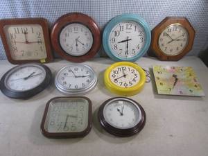 lot 135 image: (D-3) Assorted Wall Clocks...