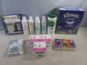 lot 144 image: (G-1) Lot of Misc - Kleenex, Shampoo & Conditioner, And Other
