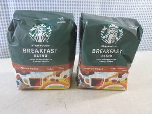 lot 198 image: (B-3) 2 - 28oz Bags Starbucks Breakfast Blend Ground Medium Roast Coffee Past Date