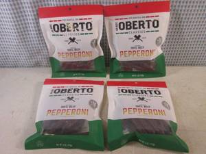 lot 217 image: (B-1) 4 Bags 100% Beef Pepperoni Smoked Flavor Sticks 4oz Bags Best by Jan 2024