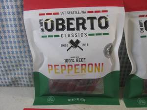 lot 218 image: (B-1) 4 Bags 100% Beef Pepperoni Smoked Flavor Sticks 4oz Bags Best by Jan 2024