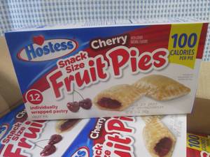 lot 221 image: (C-2) Case of 6 Boxes Hostess Cherry Snack Size Fruit Pies Past Date
