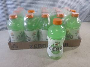lot 243 image: (C-1) Case of 15 Bottles Gatorade Zero Lime Cucumber 28oz Bottles Best by Feb 2024