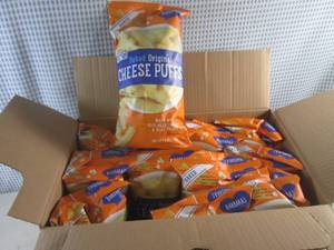 lot 245 image: (A-4T) Case of 12 Bags Baked Original Cheese Puffs Best by Jan 2024