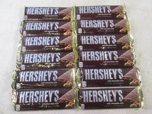 lot 286 image: (C-3) 12 Hersheys with Whole Almond Candy Bars Past Date
