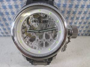 lot 307 image: (CNTR) Invicta Mens Russian Diver Skeleton Dial Mechanical Wrist Watch