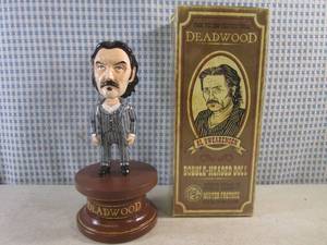 lot 314 image: (FS) Rare Deadwood Al Swearengen (Ian McShane) Bobble-Headed Doll with Box 8 34 Tall