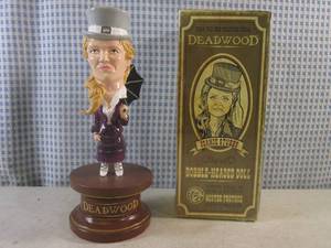 lot 319 image: (FS) Rare Deadwood Joanie Stubbs (Kim Dickens) Bobble-Headed Doll with Box 10 Tall