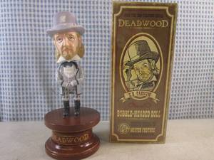 lot 320 image: (FS) Rare Deadwood E.B. Farnum (William Sanderson) Bobble-Headed Doll with Box 9 12 Tall