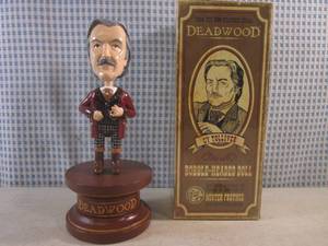 lot 322 image: (FS) Rare Deadwood Cy Tolliver (Powers Boothe) Bobble-Headed Doll with Box 9 18 Tall