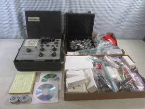 lot 329 image: (D-3) Sencore TC130 Mighty Mite III Tube Checker with Large Assortment of Tubes - Powers On