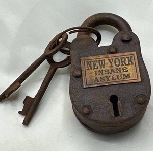 NY Insane Asylum Padlock (rusty but works)