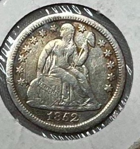 1852 Seated Liberty Dime