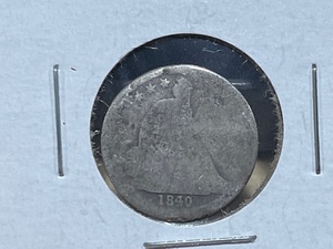 1840 Liberty Seated No Drapery (Dime or Half Dime) Low Mintage