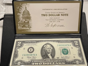 $2 Dollar Bill Uncirculated