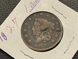 1827 Coronet Head Cent