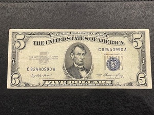 $5 Dollar Blue Seal Silver Certificate Fine