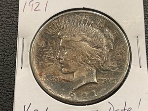 1921 Peace Dollar High Relief Key Date Only 1,006,473 Minted