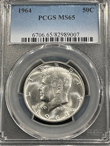 1964 Kennedy Half Dollar PCGS MS65