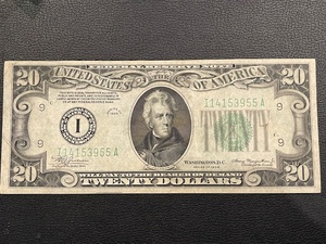 $20 Dollar Federal Reserve Note Series of 1934 Uncirculated
