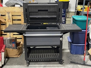 lot 1 image: Outdoor Rolling Beverage Cooler Cart