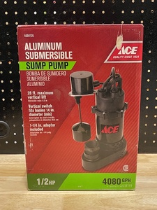 lot 20 image: Aluminum Submersible Sump Pump NEW