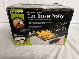 lot 24 image: Presto Stainless Steel Dual Basket ProFry