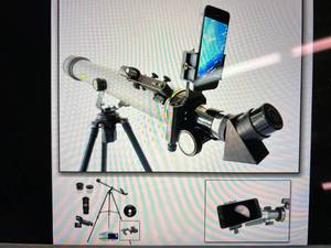 lot 35 image: Cassini 60mm x 800mm Refractor Telescope with Smartphone Adapter
