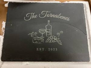 lot 38 image: Personalized Wine and Cheese Board