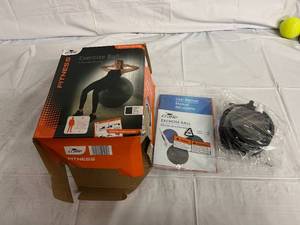 lot 62 image: Crane Fitness Exercise Ball with Pump - 33in Diameter