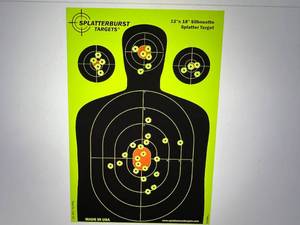 lot 66 image: 100 x 12 x 18 Silohouette Adhesive Splatter Targets