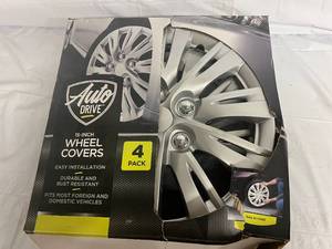 lot 136 image: 4 Pack of Auto Drive 15in Wheel Covers