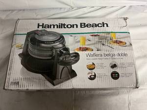 lot 140 image: Hamilton Beach Double Belgian Waffle Maker