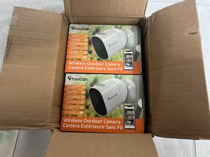 lot 145 image: Toucan Full HD Wi-Fi Wireless Battery-Powered Camera 2-Pack