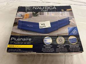 lot 160 image: Nautica Home Plushaire Pillowtop Inflatable Air Bed Mattress - Queen