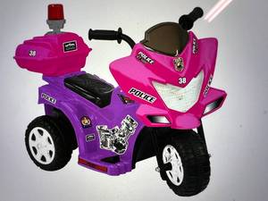 lot 161 image: Kid Motorz Lil Patrol Pink 6V Motorcycle Ride-On
