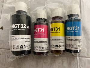 lot 214 image: 2 x 4 Packs of HH DeskJet GT Series Printer Refills