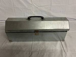 lot 239 image: Galvanized Metal Tool Box