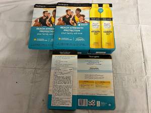 lot 292 image: 3 Boxes of Neutrogena Beach Defense WaterSun Protection 60 SPF Spray Sunscreen