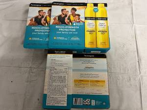 lot 293 image: 3 Boxes of Neutrogena Beach Defense WaterSun Protection 60 SPF Spray Sunscreen