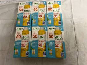 lot 299 image: 6 Boxes of Alba Botanical Hawaiian 50 SPF Coconut Sunscreen