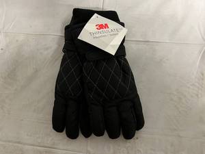 lot 306 image: 3 Pairs of Womens ML 3M Thinsulate Gloves - Black & Gray