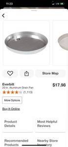lot 57 image: Everbilt 20 in. Aluminum Drain Pan ($17.98 Retail Value)