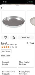 lot 58 image: Everbilt 20 in. Aluminum Drain Pan ($17.98 Retail Value)