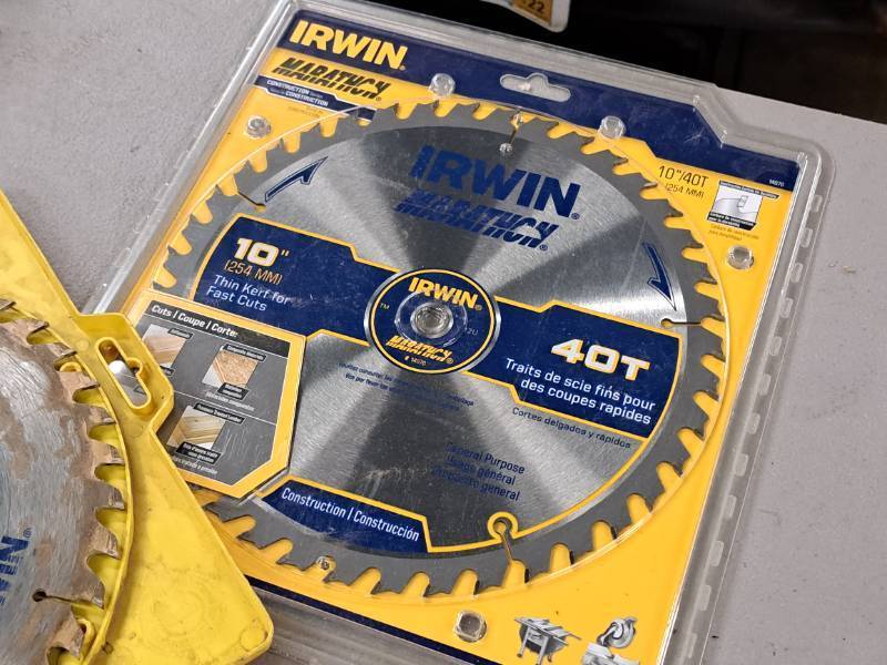 lot 323 image: (3) 10 Saw Blades and (2) 12 Cut-Off Wheels